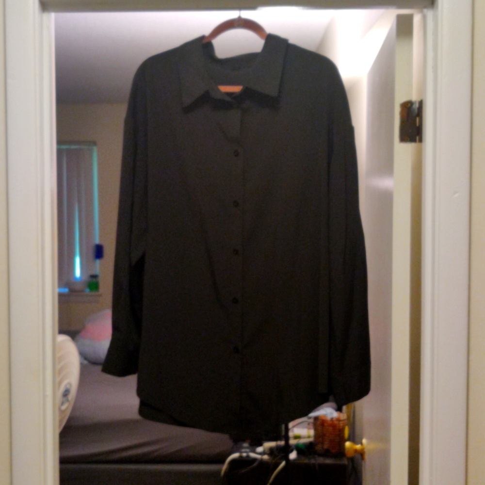 New Black dress shirt Size:2XL